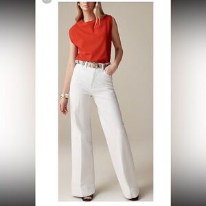 J. Crew White Flare & Wide Leg Jeans